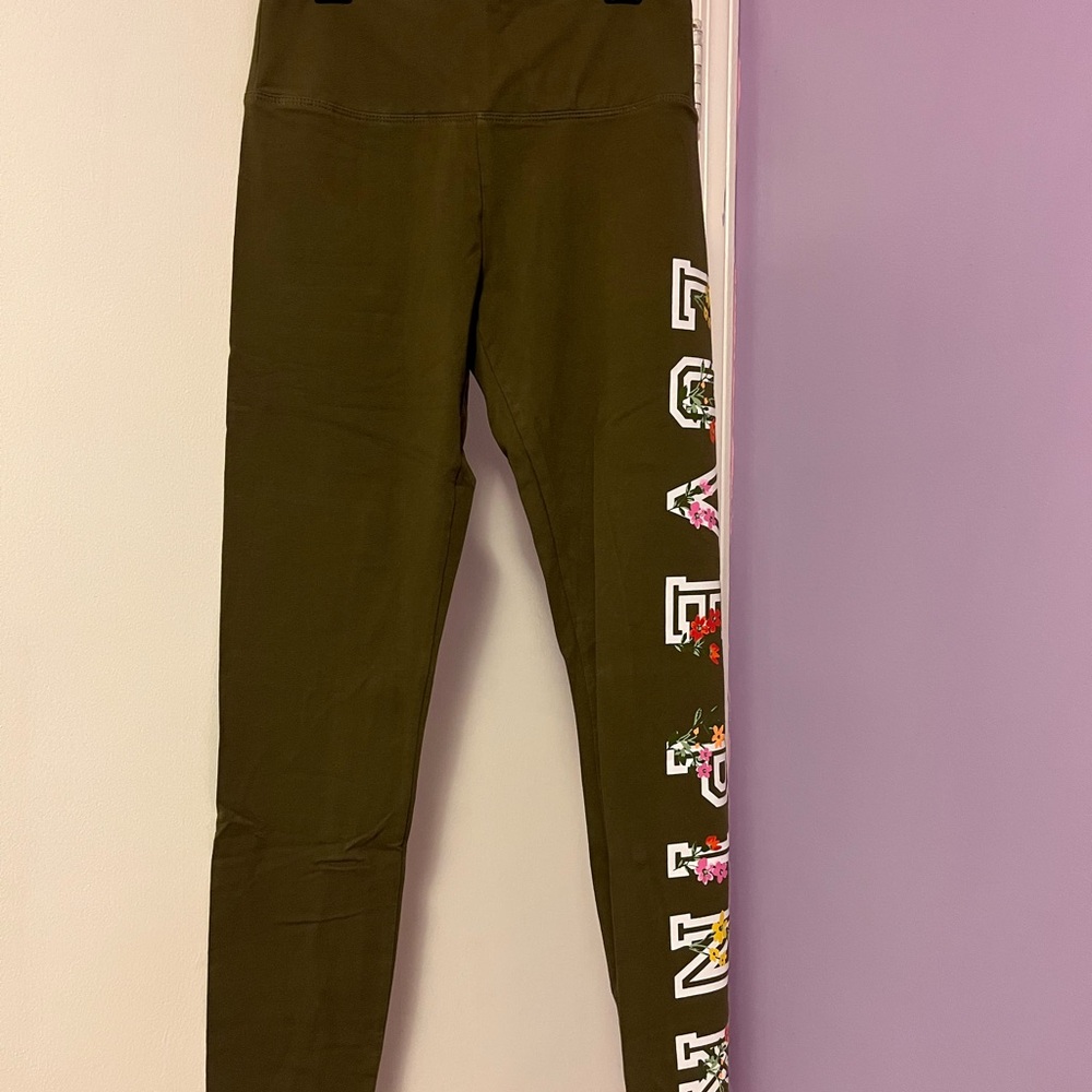 PINK Victoria's Secret Dark Green Kids Leggings